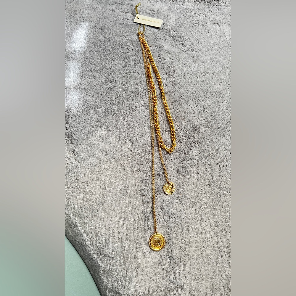 Amber Sceats NWT  24k gold plated Chain Necklace